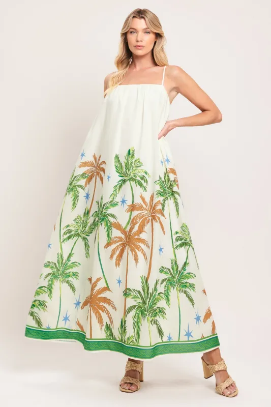 Caribbean Breeze Woven Maxi Dress made by Flying Tomato