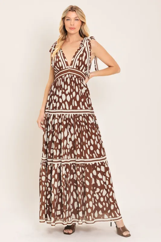 Spiced Terrain Woven Maxi Dress made by Flying Tomato