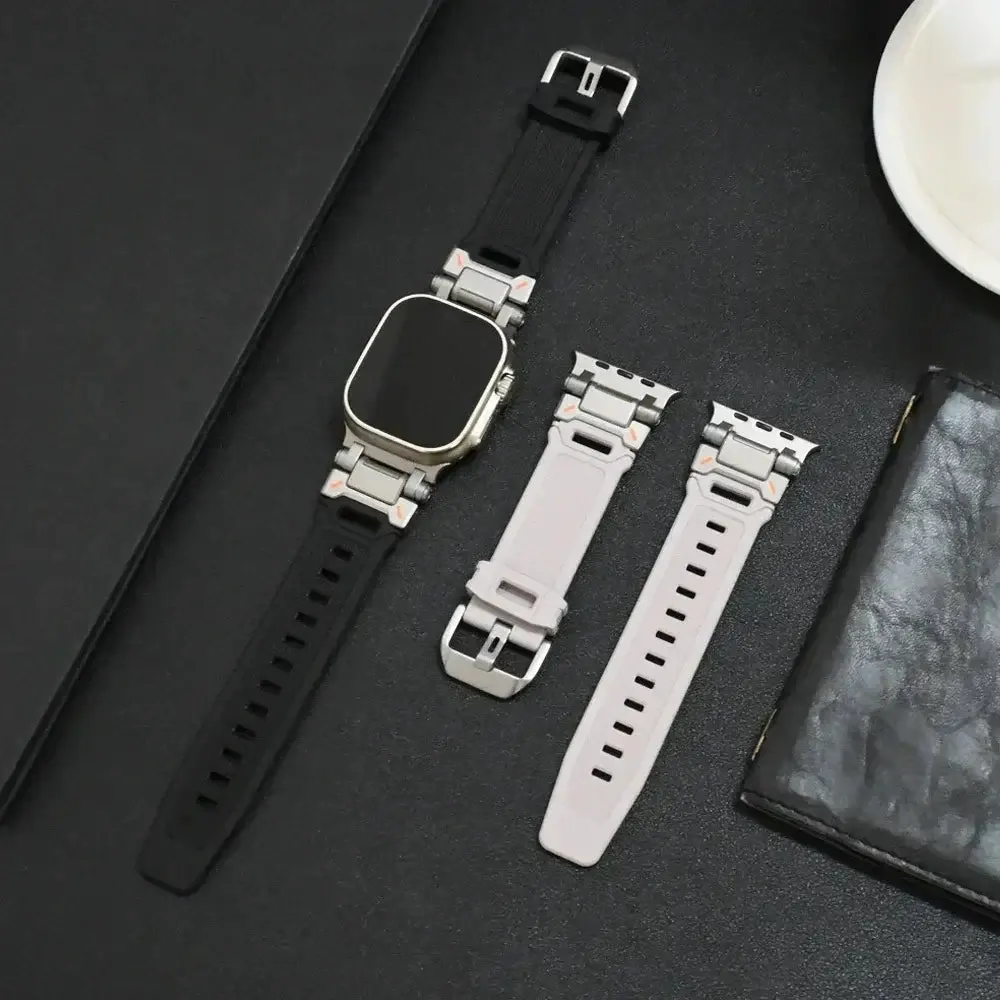 Apple Watch Silicone Metal Band - Premium Durable Strap sold by Zulily product image thumbnail 4