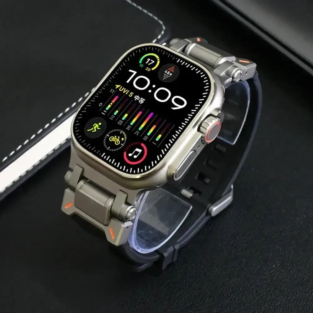 Apple Watch Silicone Metal Band - Premium Durable Strap sold by Zulily product image thumbnail 2