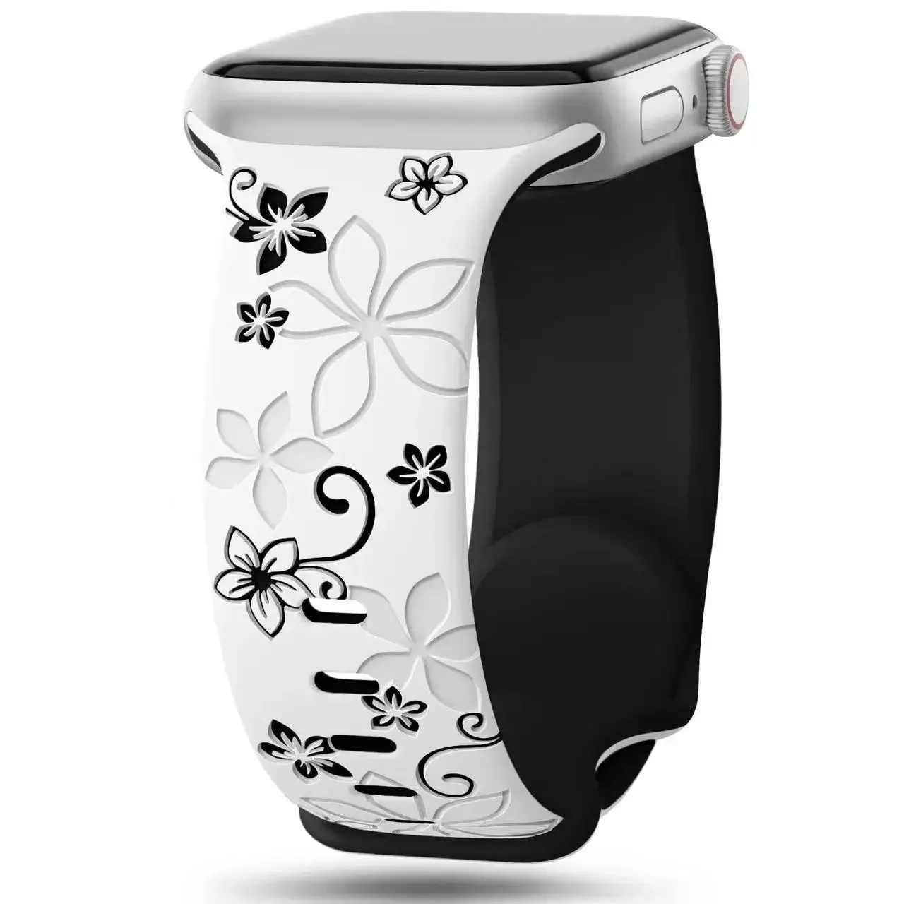 Apple Watch Silicone Band - Durable Floral Design Strap sold by Zulily product image thumbnail 4