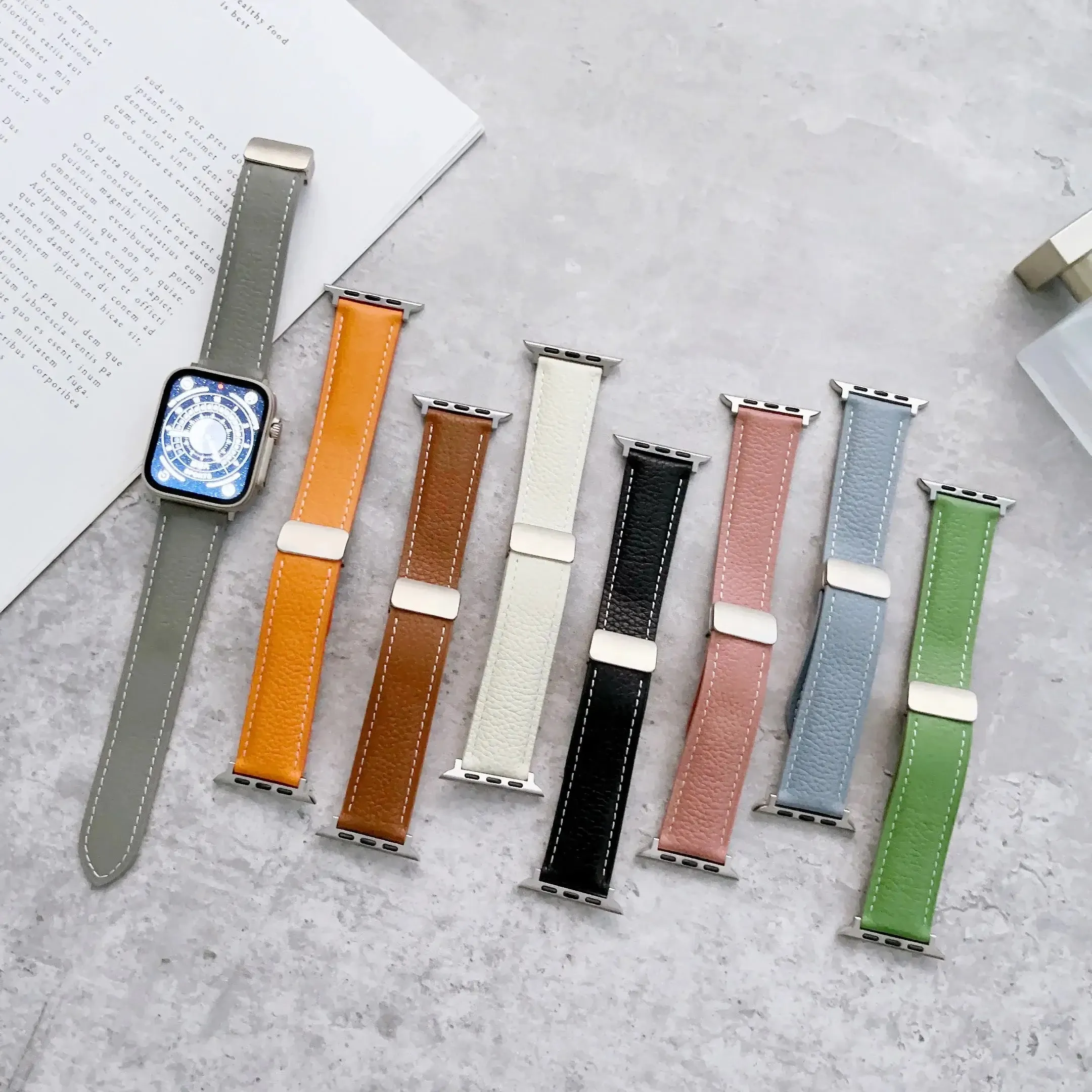 Apple Watch Leather Band - Premium Stylish Strap with Buckle sold by Zulily product image thumbnail 2