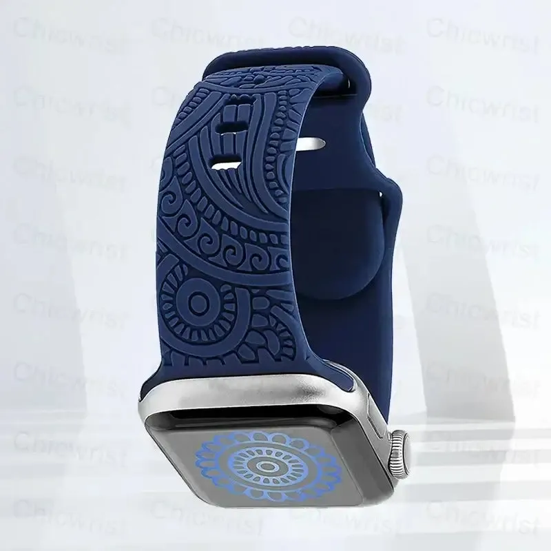 Apple Watch Silicone Strap - Stylish, Engraved Design sold by Zulily product image thumbnail 3