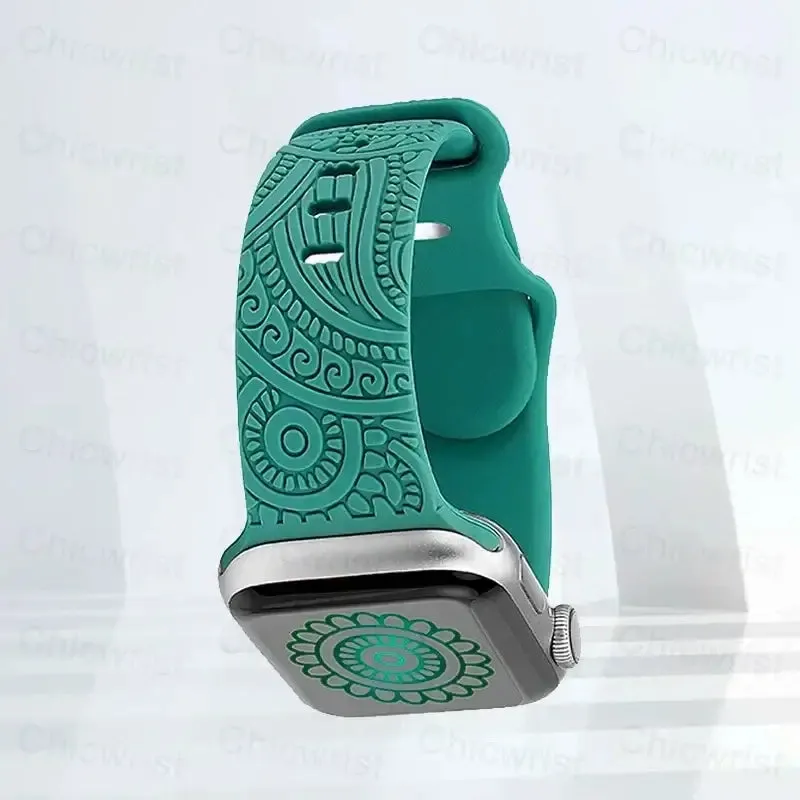 Apple Watch Silicone Strap - Stylish, Engraved Design sold by Zulily product image thumbnail 2