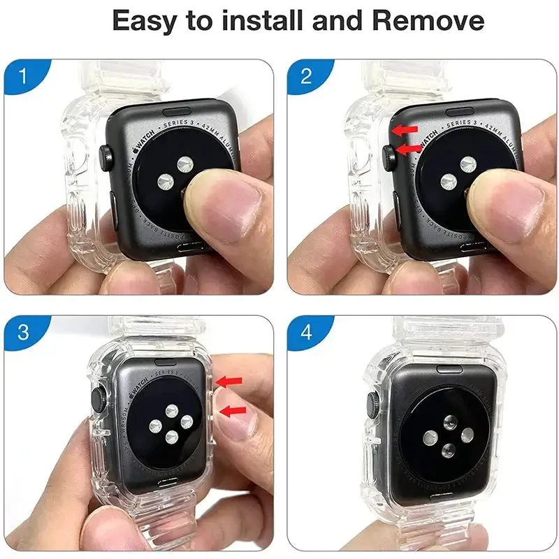 Apple Watch Clear Silicone Band - Durable Comfortable Strap sold by Zulily product image thumbnail 3
