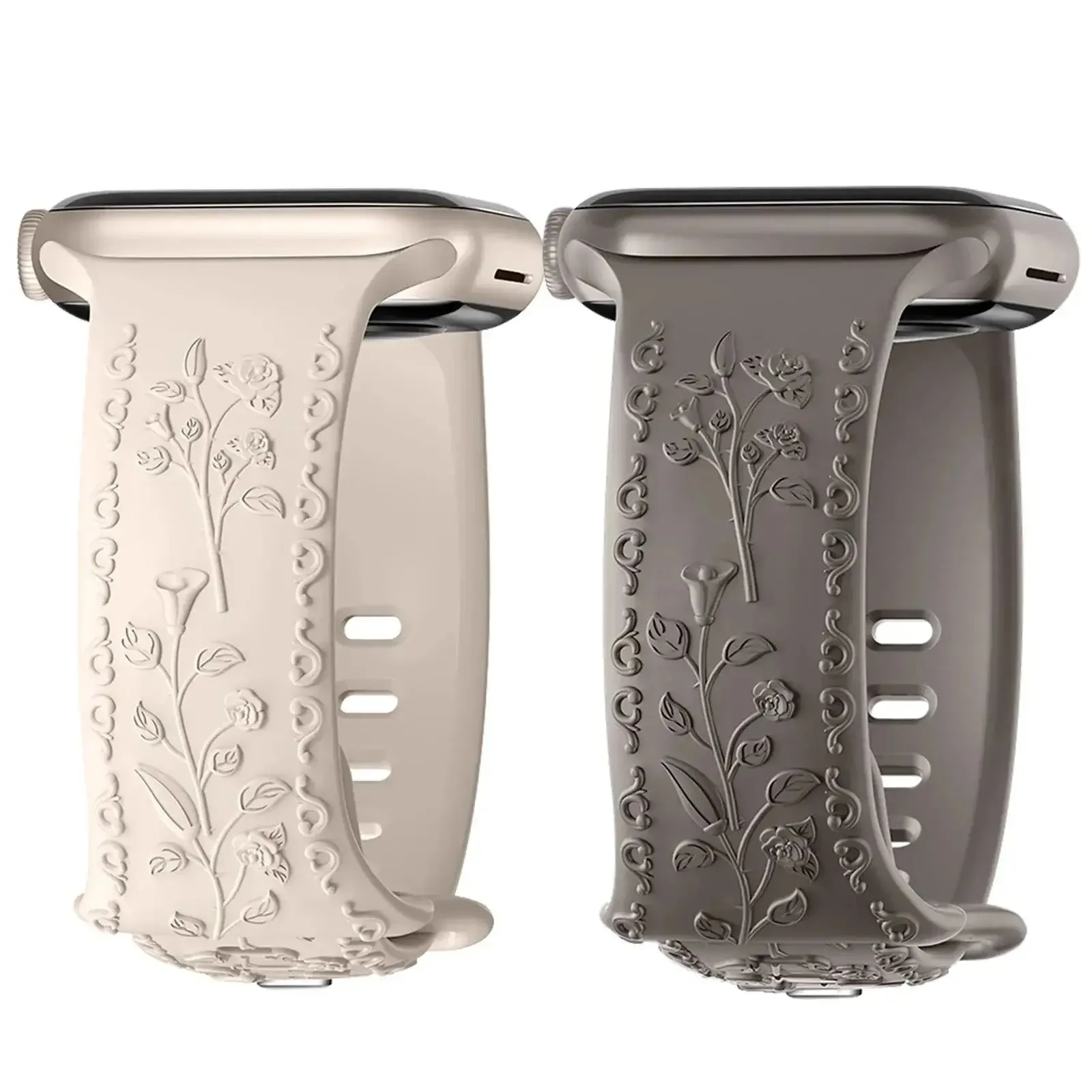 Apple Watch Silicone Band - Floral Engraved - Stylish Design sold by Zulily