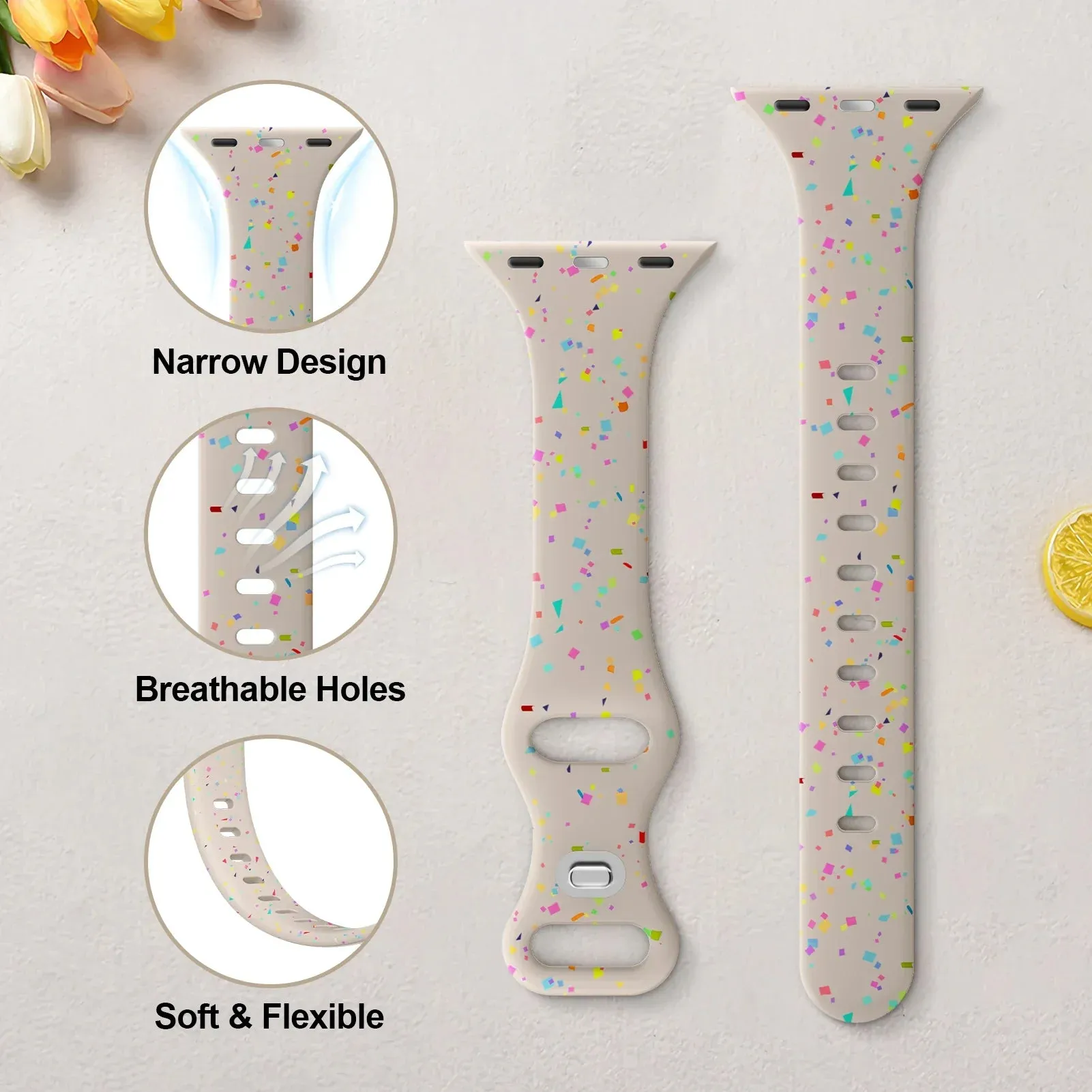 Apple Watch Silicone Band - Soft Flexible Design - Colorful sold by Zulily product image thumbnail 3