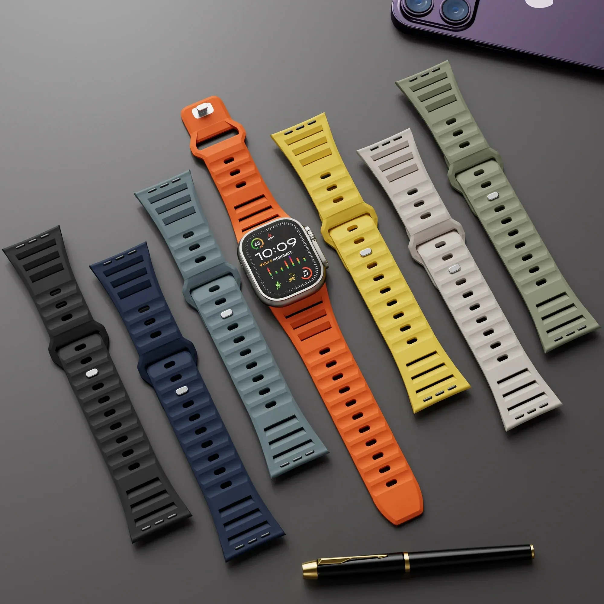 Apple Watch Sport Silicone Strap - Flexible, Waterproof Band sold by Zulily product image thumbnail 3