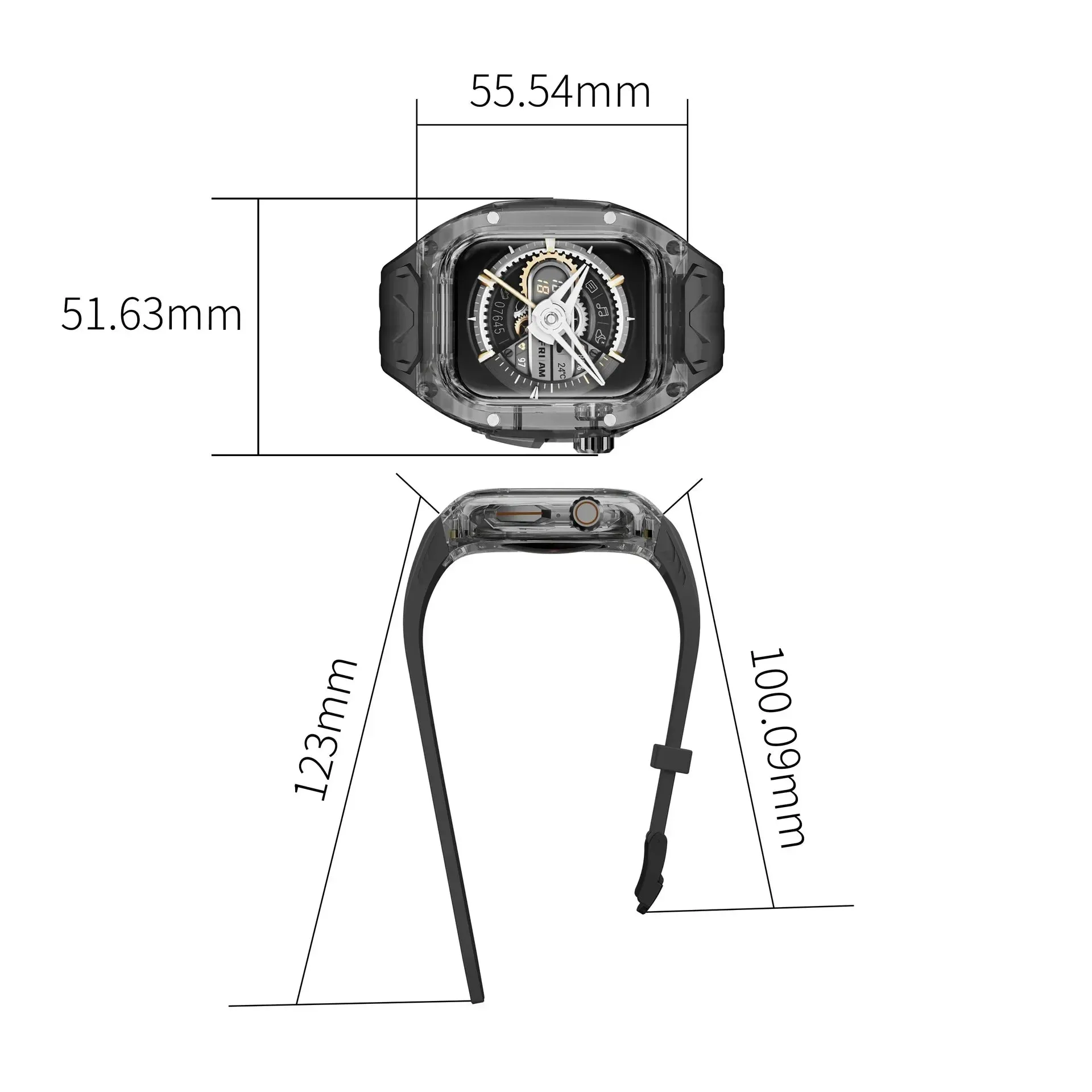 Apple Watch Transparent Rubber Strap and Case Kit - Versatile sold by Zulily product image thumbnail 4