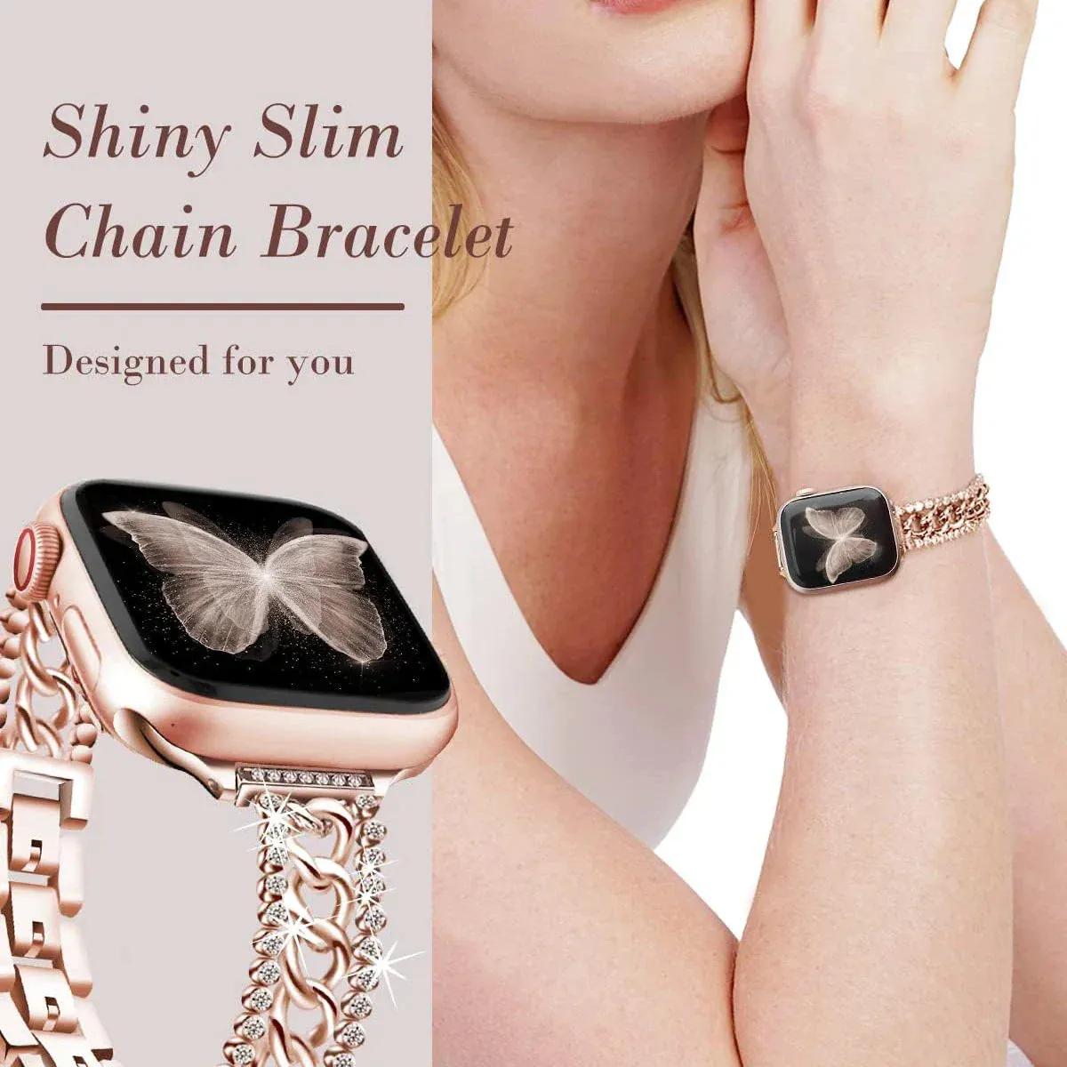 Apple Watch Chain Diamond Band - Rhinestone Loop Strap sold by Zulily product image thumbnail 4
