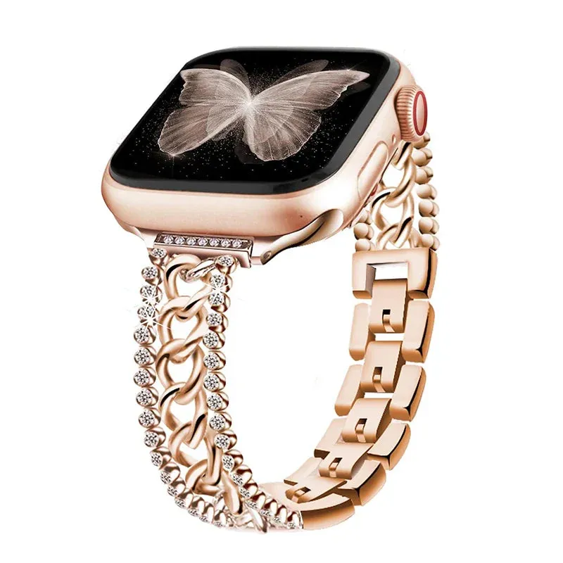 Apple Watch Chain Diamond Band - Rhinestone Loop Strap made by Zulily