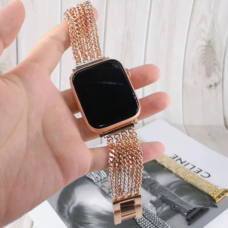 Apple Watch Stainless Steel Band Strap Chain Link Design sold by Zulily