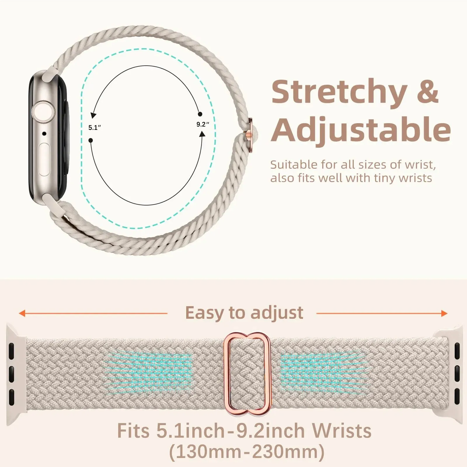Apple Watch Braided Strap - Soft Elastic Nylon Band sold by Zulily product image thumbnail 4