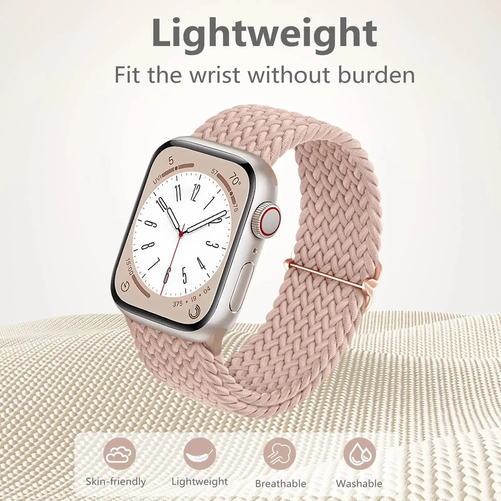 Apple Watch Braided Strap - Soft Elastic Nylon Band sold by Zulily product image thumbnail 2
