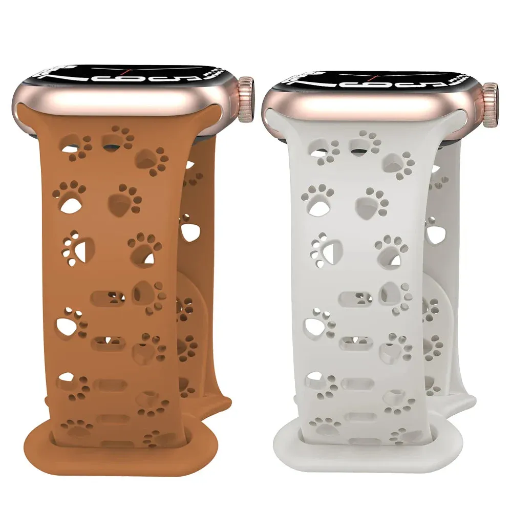 Apple Watch Silicone Strap - Soft Hollow-Out Cat Pattern sold by Zulily