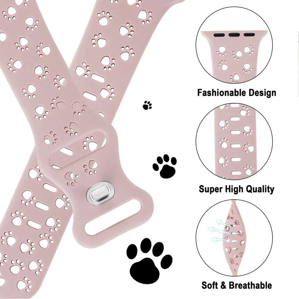 Apple Watch Silicone Strap - Soft Hollow-Out Cat Pattern sold by Zulily product image thumbnail 2