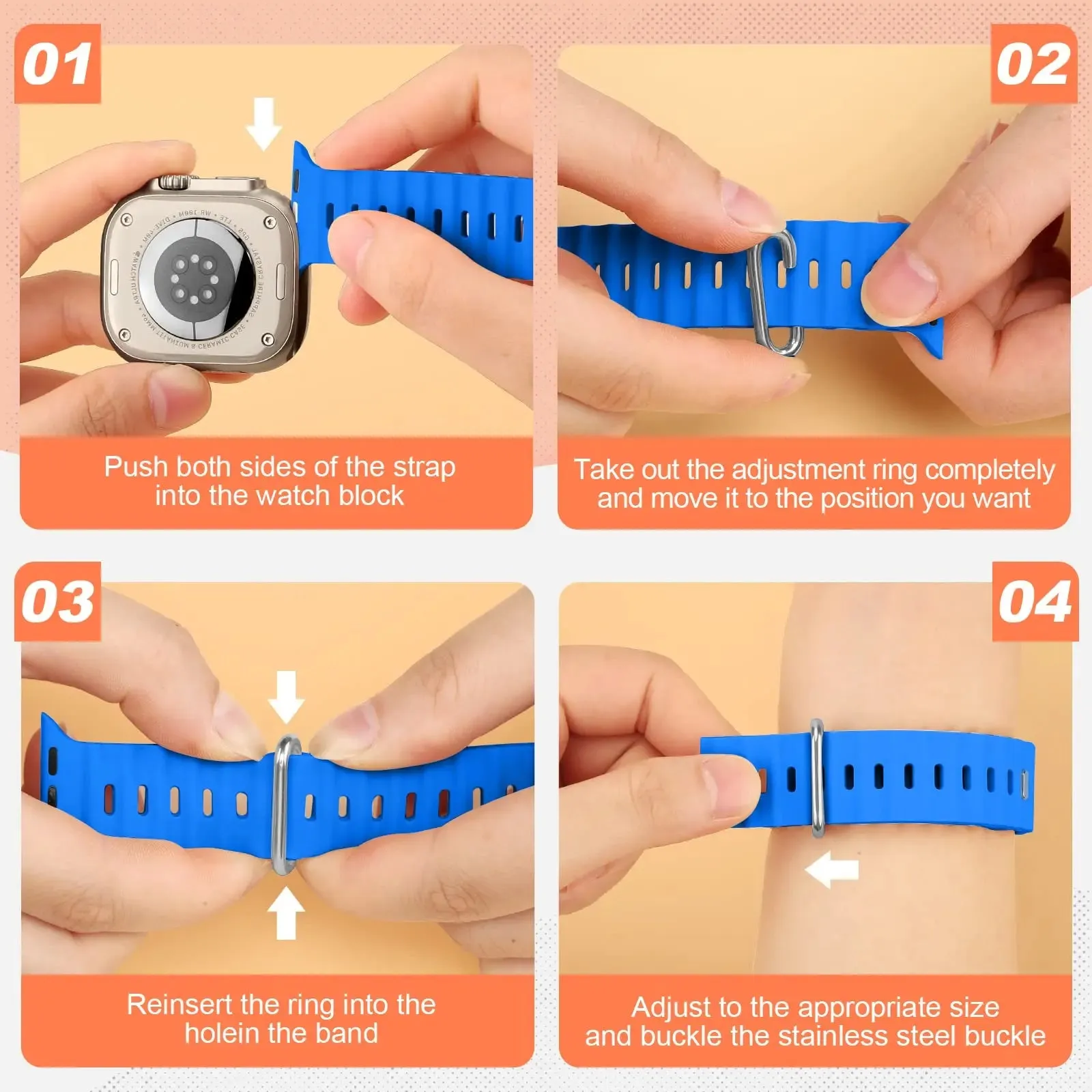 Apple Watch Silicone Strap - Waterproof and Breathable Band sold by Zulily product image thumbnail 4