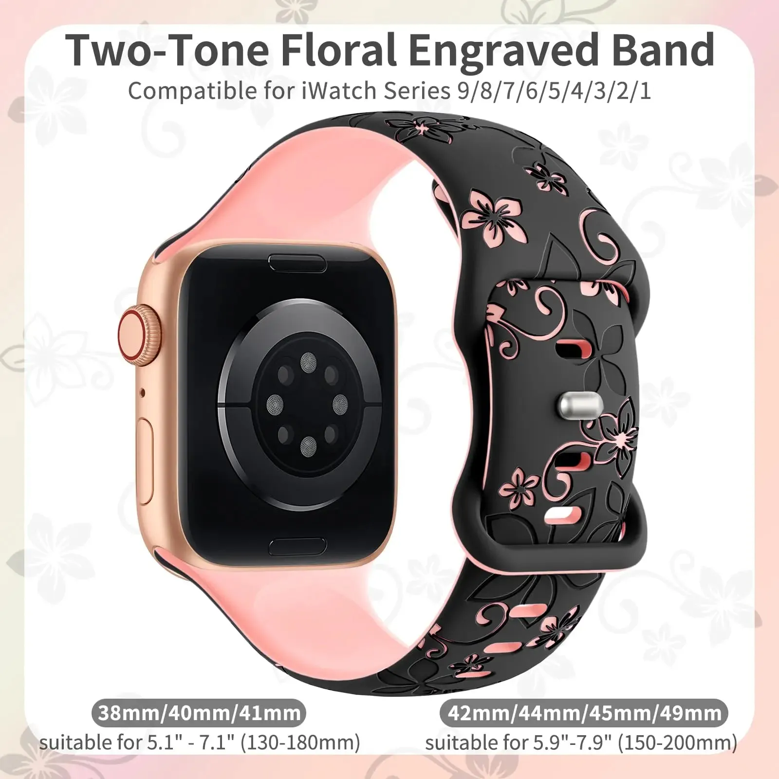 Apple Watch Silicone Strap - Floral Designs sold by Zulily product image thumbnail 2
