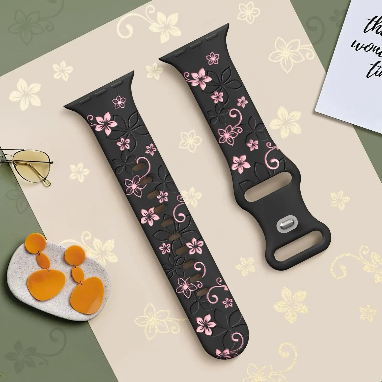 Apple Watch Silicone Strap - Floral Designs sold by Zulily product image thumbnail 3