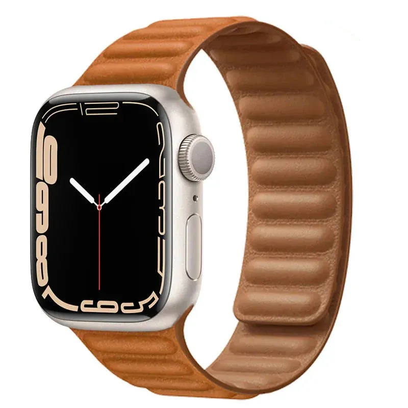 Apple Watch Leather Band - Premium Magnetic Loop Strap sold by Zulily product image thumbnail 4