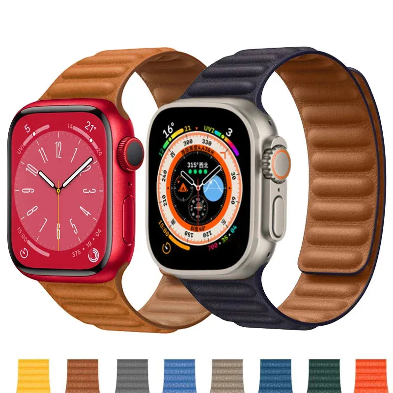 Apple Watch Leather Band - Premium Magnetic Loop Strap made by Zulily