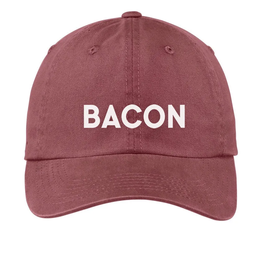 Bacon Baseball Cap sold by Zulily
