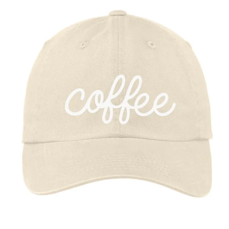 Coffee Cursive Baseball Cap made by Zulily