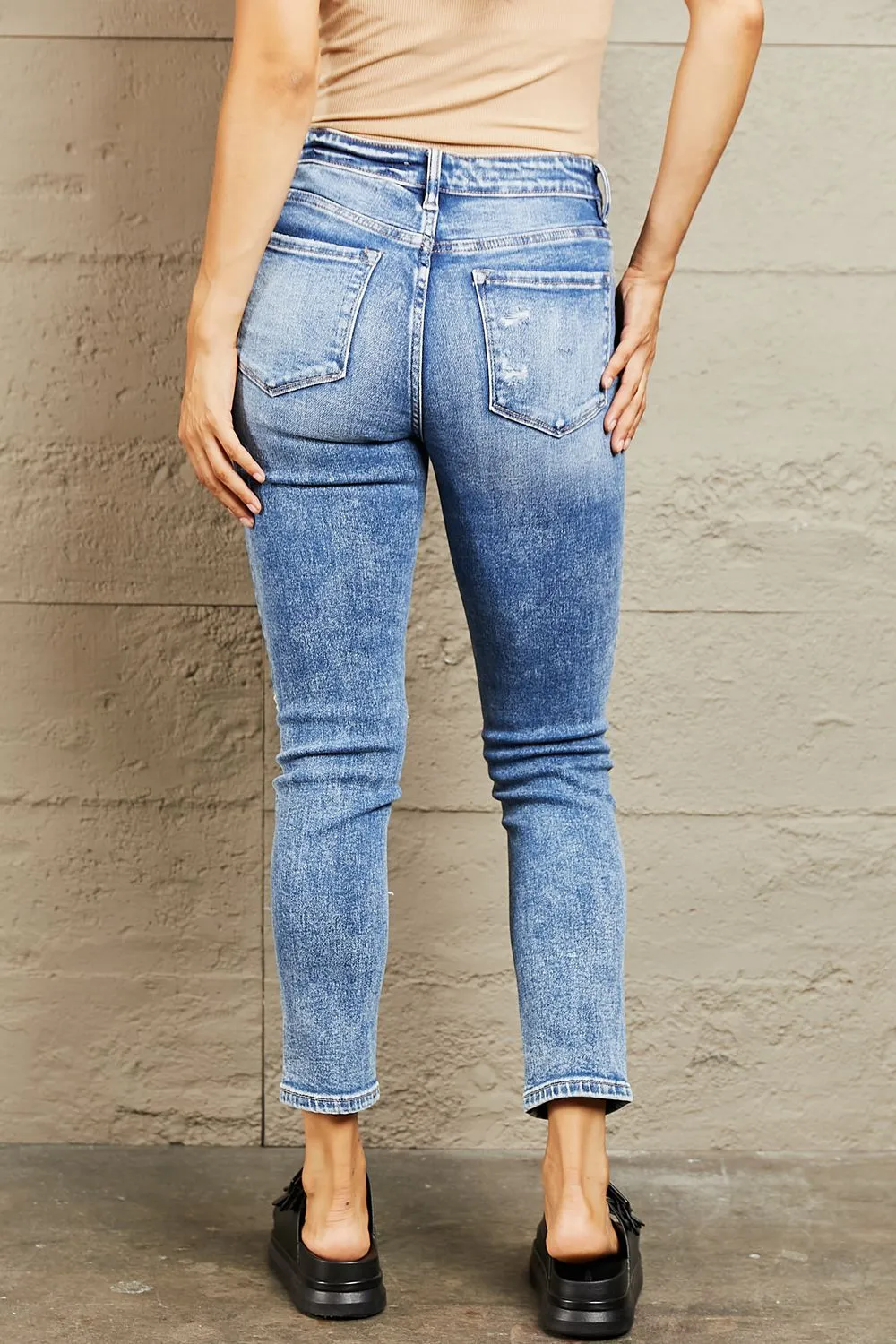 BAYEAS Mid Rise Distressed Skinny Jeans sold by Zulily product image thumbnail 2