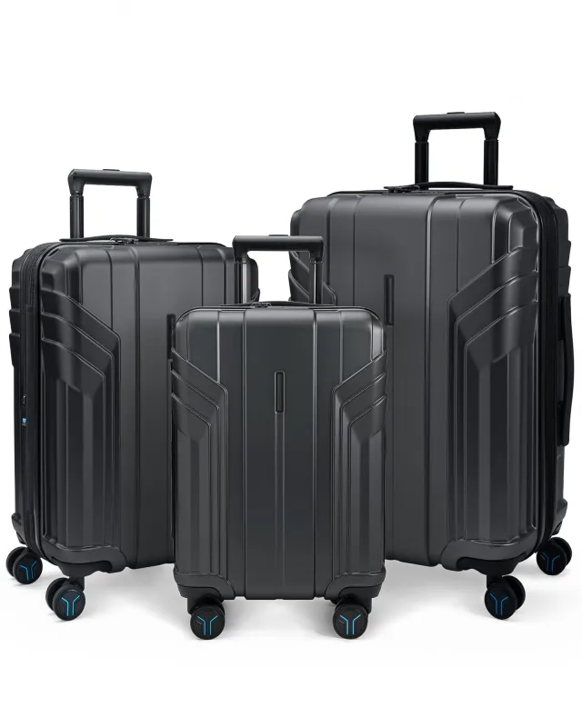 BAGSMART 3-Piece Spinner Luggage Set with TSA Lock made by Zulily