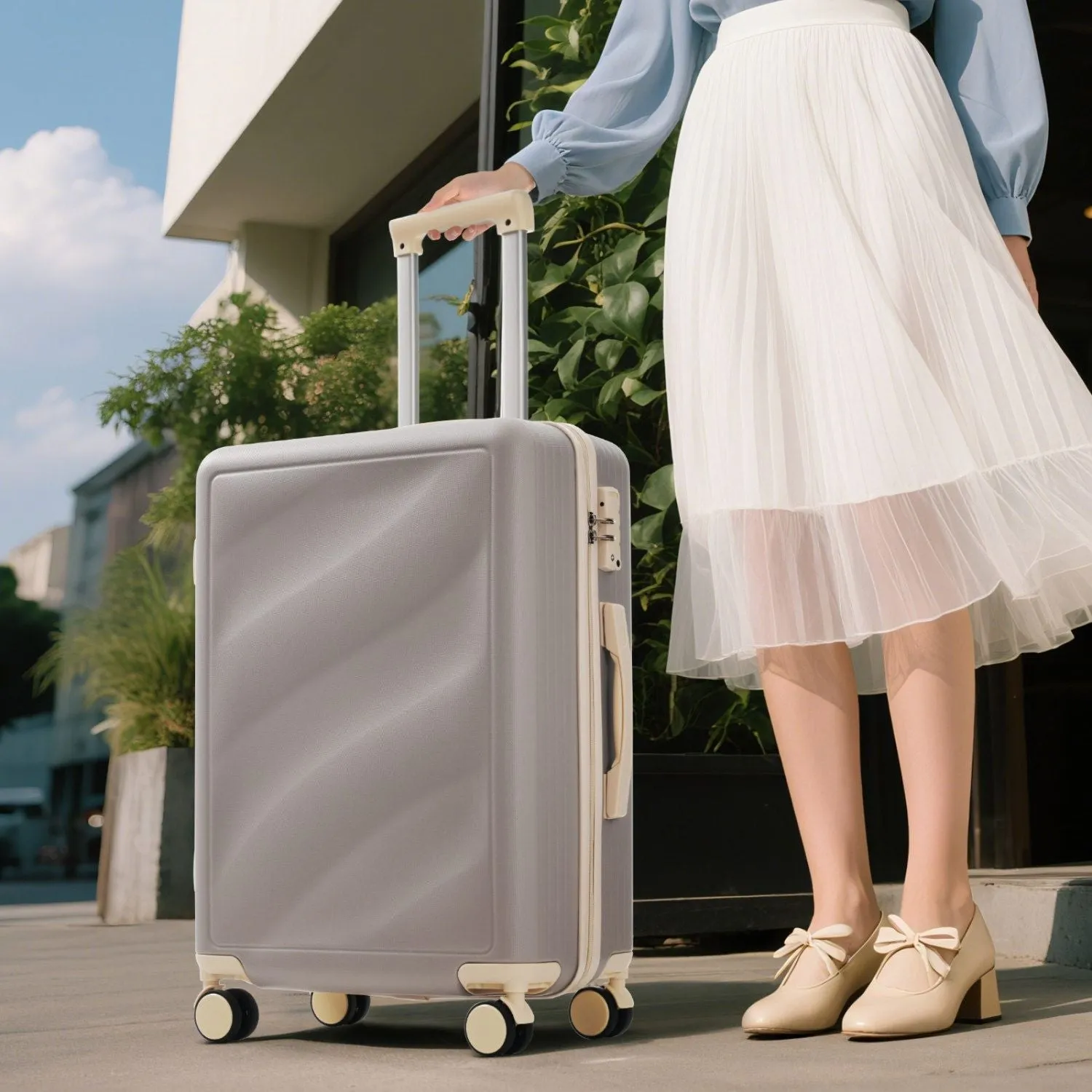 Luggage Set 3 Piece, Lightweight Durable ABS Suitcases with Spinner Wheels and TSA Lock, Carry-on & Checked Travel Luggage (20"/24"/28") sold by Zulily product image thumbnail 4