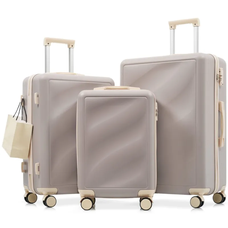Luggage Set 3 Piece, Lightweight Durable ABS Suitcases with Spinner Wheels and TSA Lock, Carry-on & Checked Travel Luggage (20"/24"/28") made by Zulily