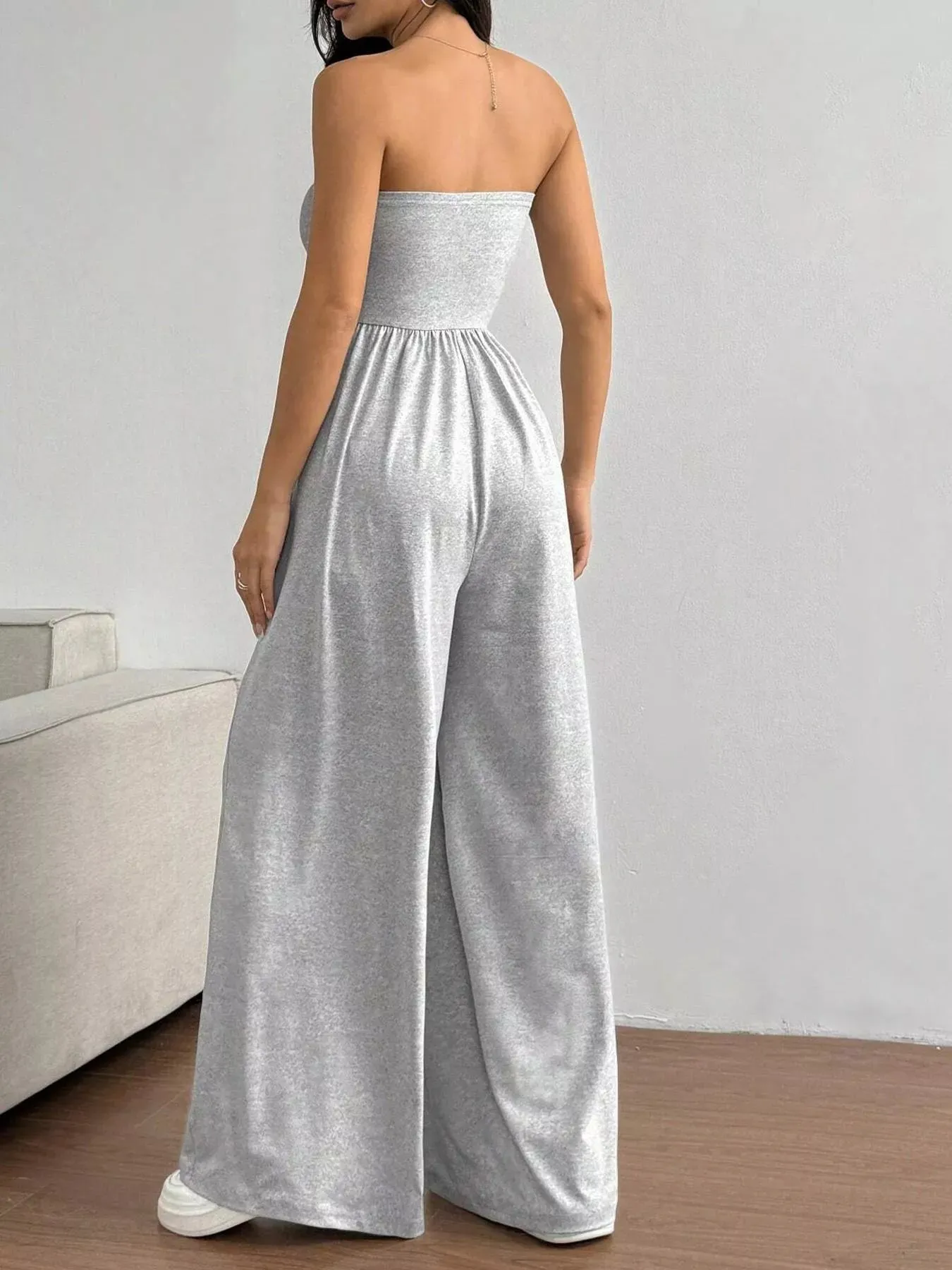 Effortless Chic Tube Top Wide Leg Jumpsuit sold by Zulily product image thumbnail 2