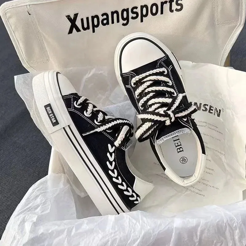 Women’s Platform Canvas Chunky Sneakers – Height Increasing Trainers sold by Zulily product image thumbnail 3