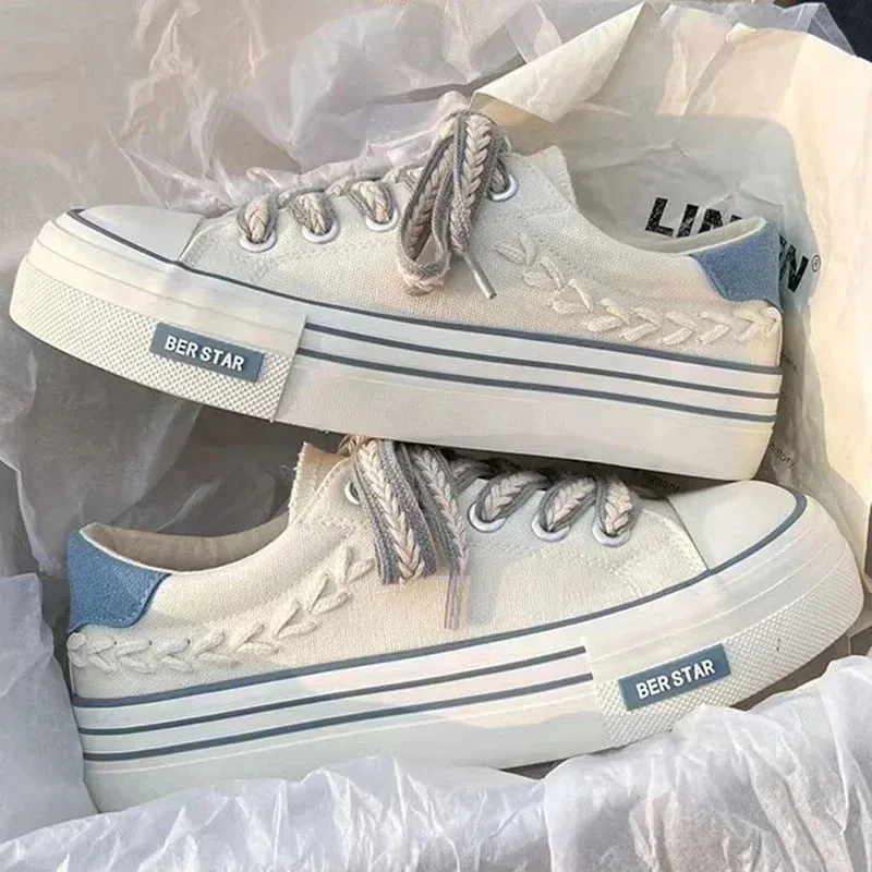 Women’s Platform Canvas Chunky Sneakers – Height Increasing Trainers sold by Zulily