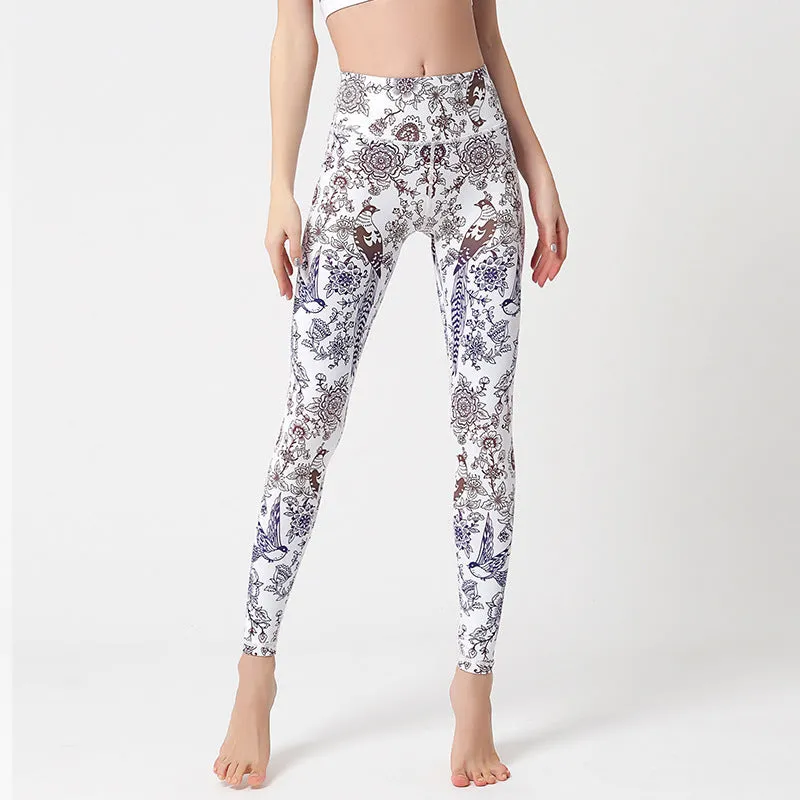 π Marble Print High-Waist Yoga Leggings β Sculpted Fit in Bold Purple sold by Zulily product image thumbnail 5