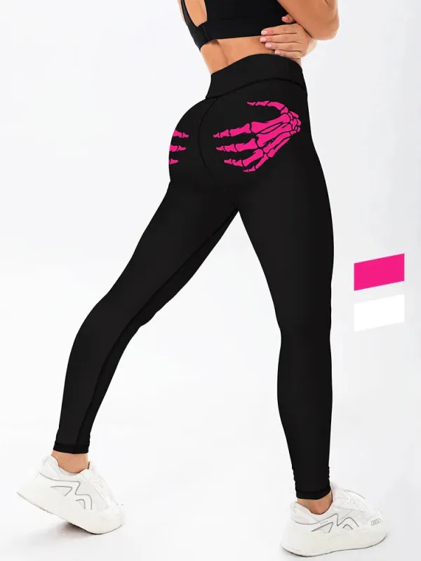 🖤 Women's Claw Skull High-Waisted Yoga Leggings made by Zulily