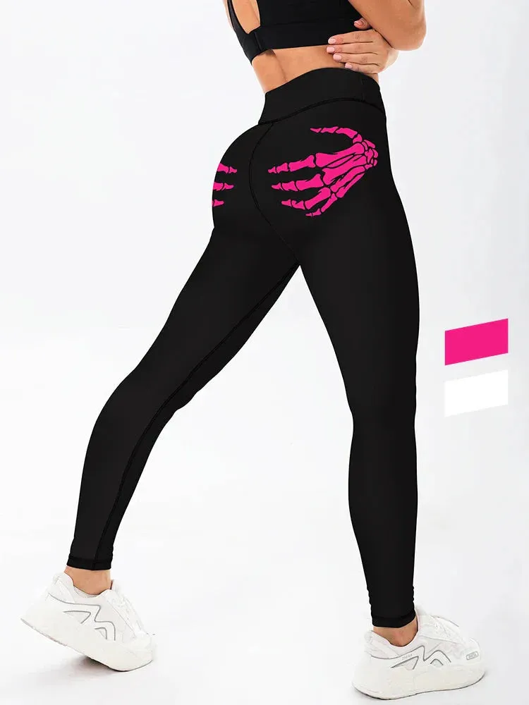 🖤 Women's Claw Skull High-Waisted Yoga Leggings sold by Zulily