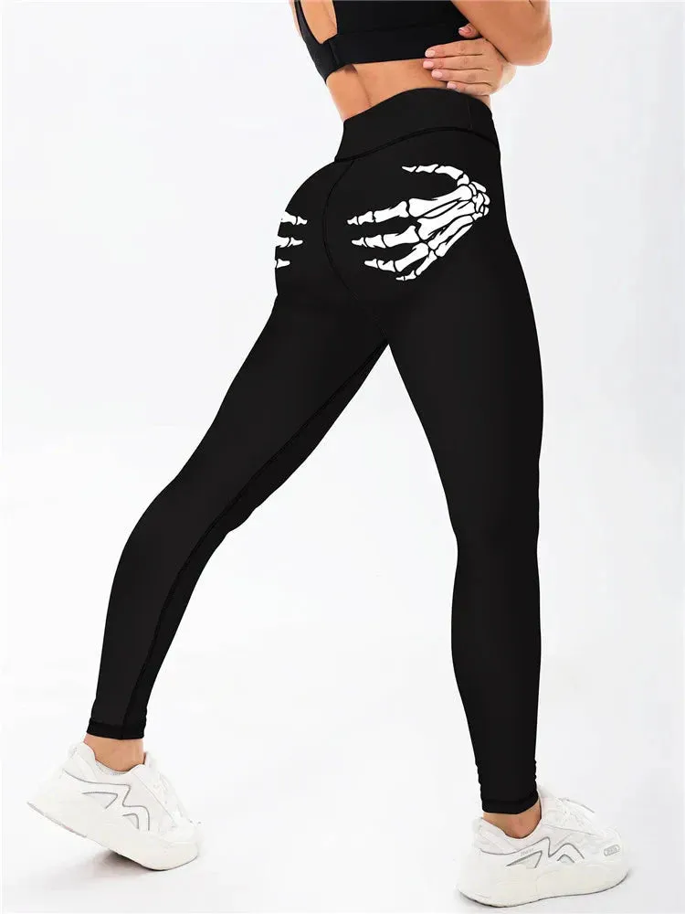 🖤 Women's Claw Skull High-Waisted Yoga Leggings sold by Zulily product image thumbnail 5