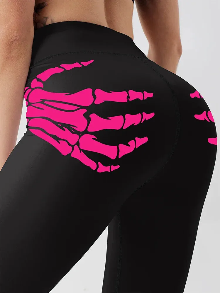 🖤 Women's Claw Skull High-Waisted Yoga Leggings sold by Zulily product image thumbnail 3
