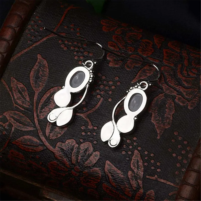 Cat's Eye & Crystal Silvertone Vine Drop Earrings made by Zulily