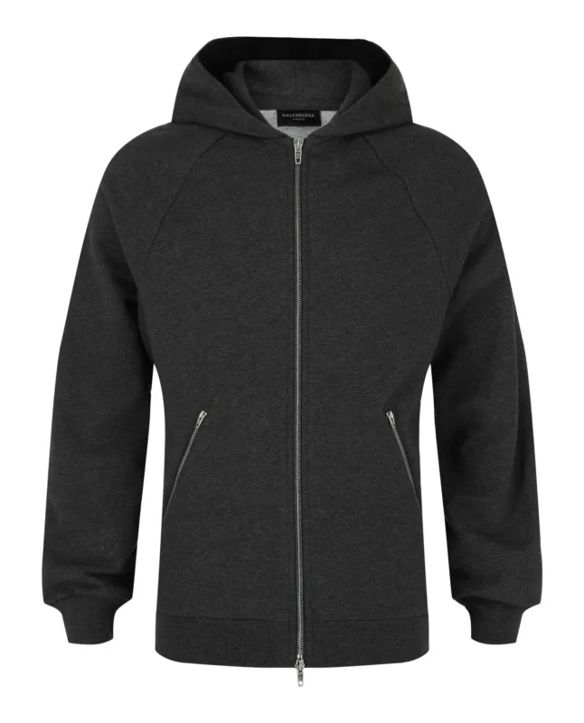 Balenciaga Embroidered Logo Zip-Up Hoodie made by Balenciaga