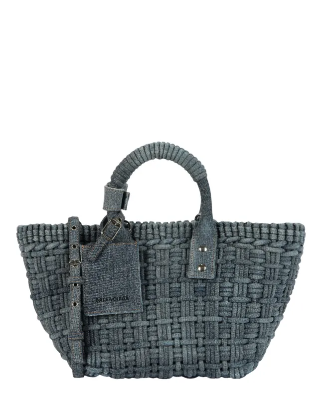 Balenciaga Bistro Xs Basket Top Handle Bag in Denim made by Balenciaga