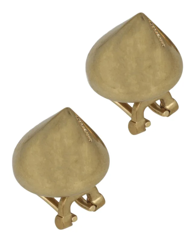 Ferragamo Small Sculptural Clip on Earrings made by Salvatore Ferragamo