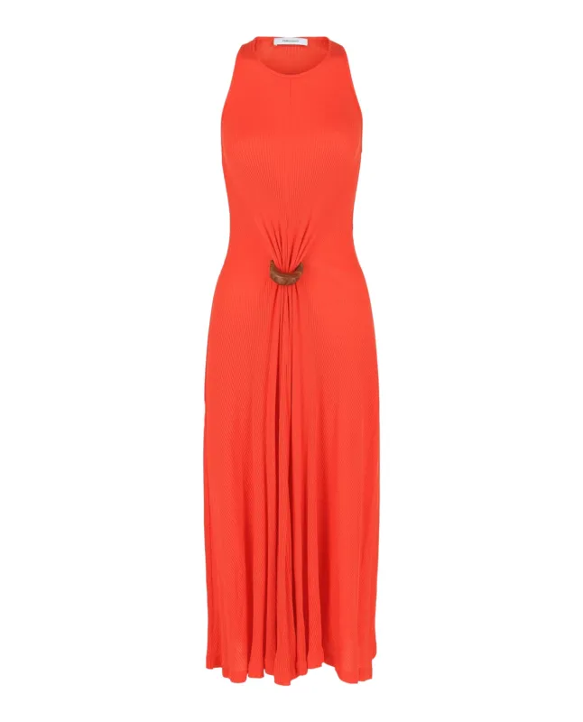 Ferragamo Sleeveless Ribbed Maxi Dress made by Salvatore Ferragamo