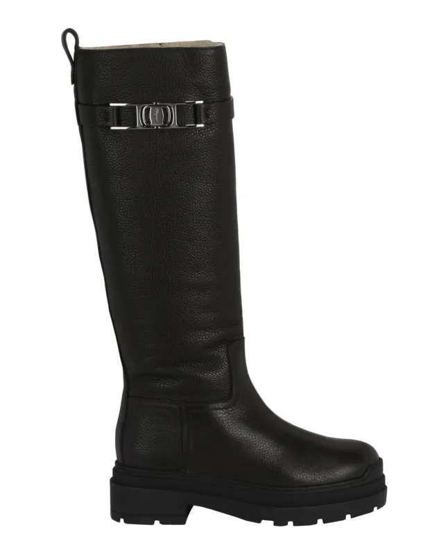 Ferragamo Ryder F Knee-High Boots made by Salvatore Ferragamo