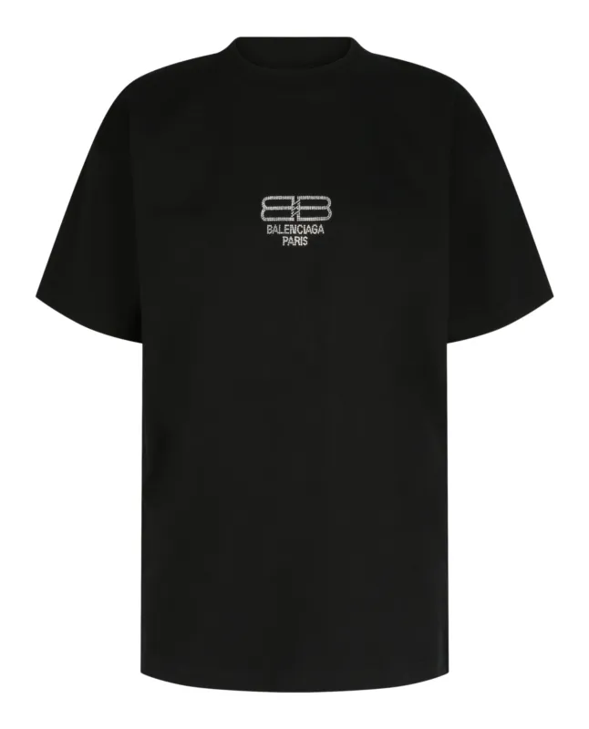 Balenciaga BB Paris Rhinestone T-Shirt made by Balenciaga