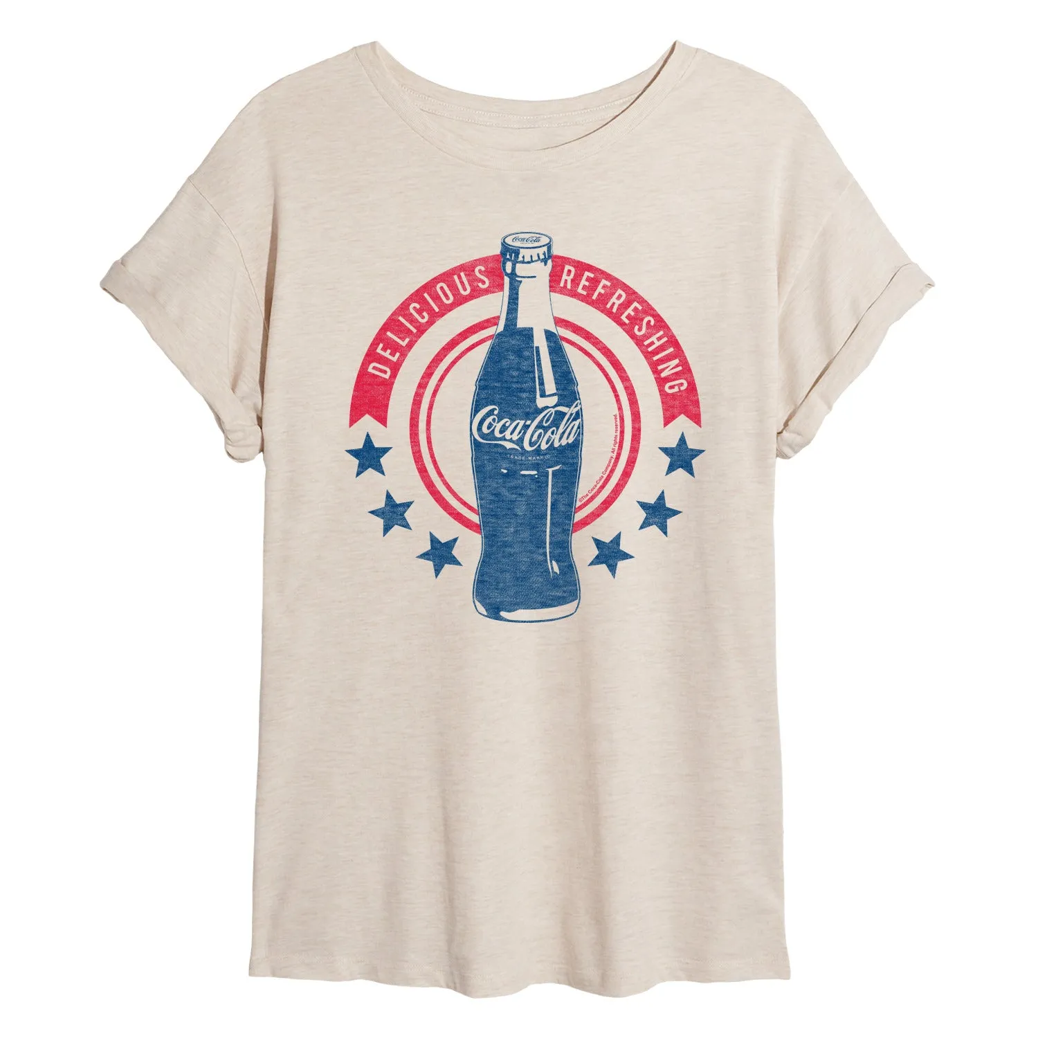 Coca-Cola - Stars Delicious Refreshing - Women's Oversized T-Shirt sold by Zulily