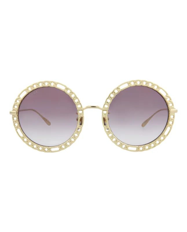 Gucci Round/Oval-Frame Metal Sunglasses made by Gucci