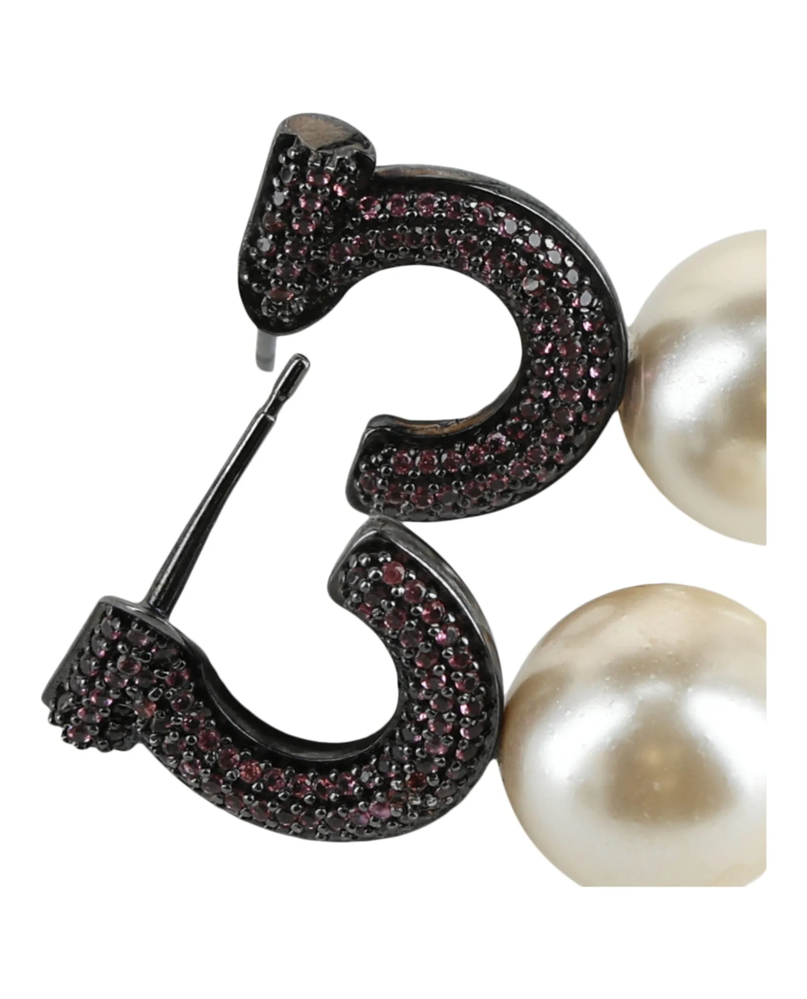 Ferragamo Gancini Faux Pearl Stud Earrings sold by Zulily product image thumbnail 2