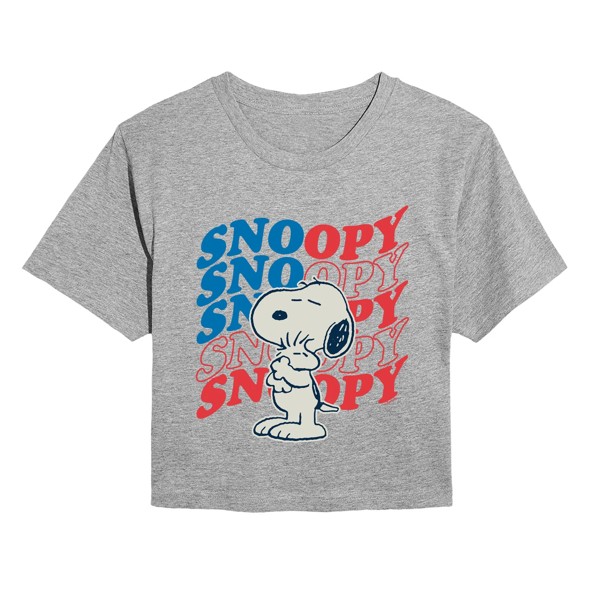 Peanuts - Snoopy Woodstock USA Hug - Juniors Cropped Graphic T-Shirt sold by Zulily product image thumbnail 3